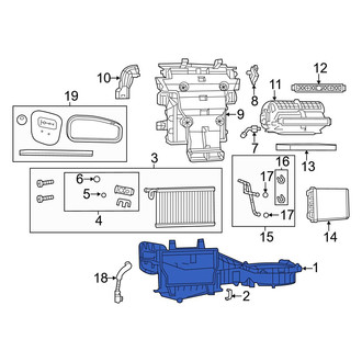 Dodge OE - Front HVAC Unit Case