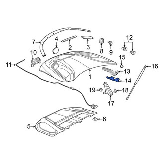 Dodge OE - Front Left Hood Hinge