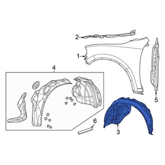 Dodge OE - Front Right Fender Splash Shield
