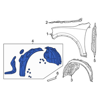 Dodge OE - Front Left Fender Splash Shield