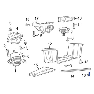 Dodge OE - Transmission Crossmember Bolt