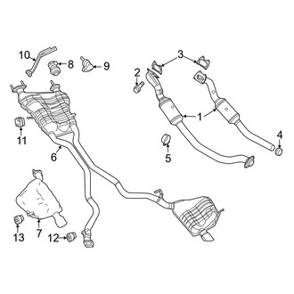 Dodge OE - Exhaust System - Exhaust Components (With Dual Exhaust), (3.6L)