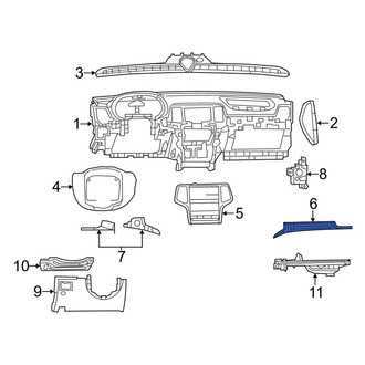 Dodge OE - Left Outer Instrument Panel Molding