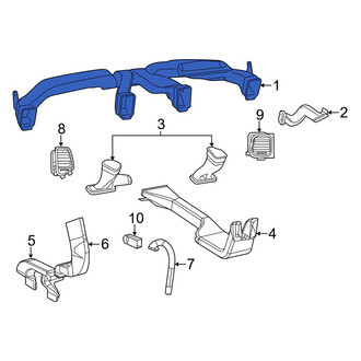 Dodge OE - Front Upper Instrument Panel Air Duct