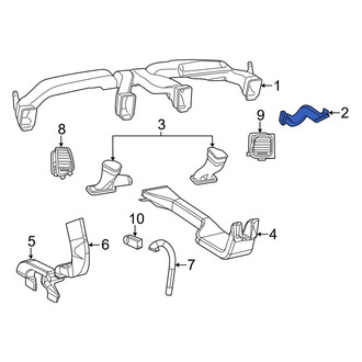Dodge OE - Front Right Instrument Panel Air Duct