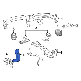 Dodge OE - Rear Center Instrument Panel Air Duct