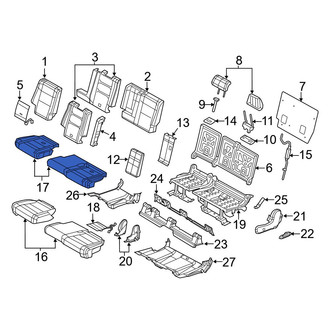 Dodge OE - Center Left Seat Cushion Pad