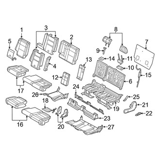Dodge OE - Seats & Tracks - Rear Seat Components (2nd Row Split Bench, Leather)
