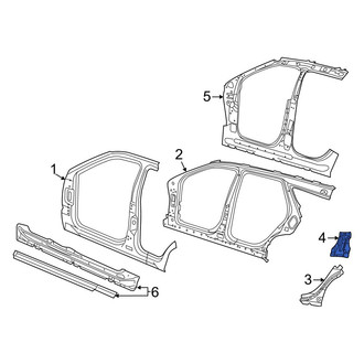 Dodge OE - Left Upper Body C-Pillar Reinforcement