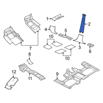 Dodge OE - Left Lower Door Pillar Post Trim Set