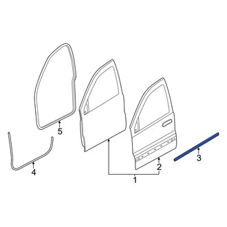 Dodge OE - Front Left Door Belt Molding