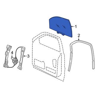 Dodge OE - Rear Left Door Glass