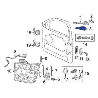 Dodge OE - Front Left Exterior Door Handle Base