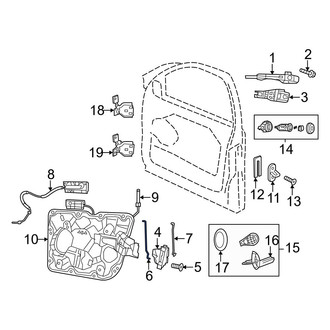 Dodge OE - Front Left Door Lock Operating Rod