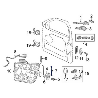 Dodge OE - Front Left Door Lock Operating Rod