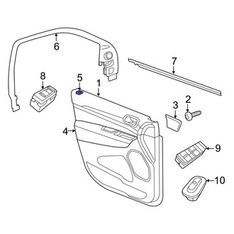 Dodge OE - Front Door Lock Knob Bezel