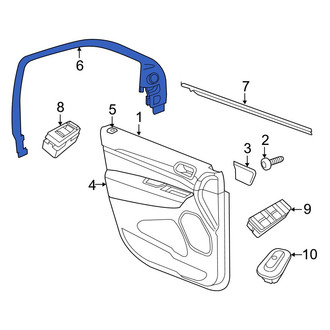 Dodge OE - Rear Left Door Window Molding