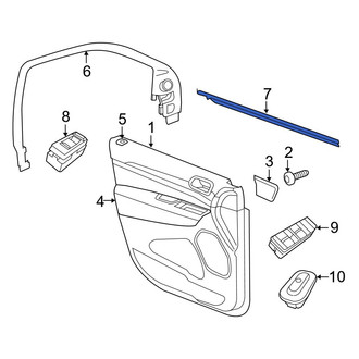Dodge OE - Front Left Door Window Belt Weatherstrip