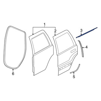 Dodge OE - Left Door Belt Molding