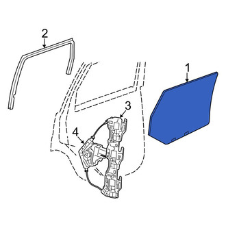 Dodge OE - Front Right Door Glass