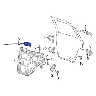 Dodge OE - Rear Inner Door Lock Operating Rod