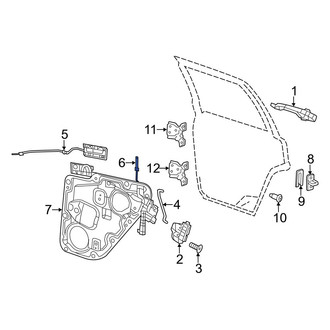 Dodge OE - Rear Left Door Lock Knob