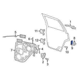 Dodge OE - Rear Door Lock Striker Plate Spacer
