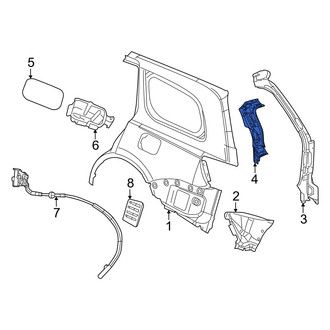 Dodge OE - Rear Left Quarter Panel Reinforcement