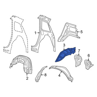 Dodge OE - Rear Left Inner Wheel Housing Side Panel
