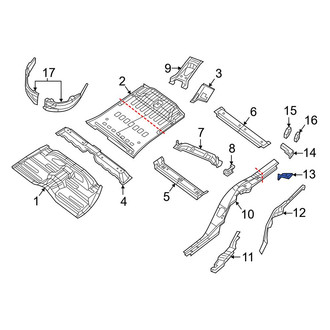 Dodge OE - Rear Left Upper Frame Stiffener