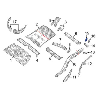 Dodge OE - Rear Left Inner Frame Side Member Bracket