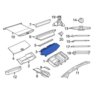 Dodge OE - Rear Floor Storage Compartment Lid