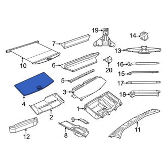 Dodge OE - Rear Floor Storage Compartment Lid