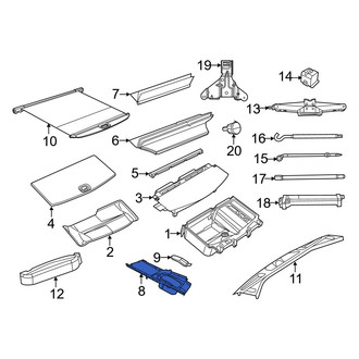 Dodge OE - Rear Right Trunk Floor Storage Box