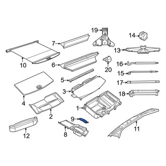 Dodge OE - Rear Floor Storage Compartment Lid