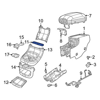 Dodge OE - Rear Upper Console Mat