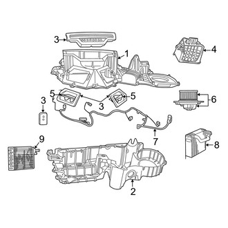 Dodge OE - Air Conditioner & Heater - Evaporator & Heater Components