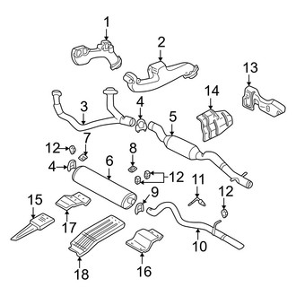 Dodge OE - Exhaust System - Exhaust Components (3.9L)