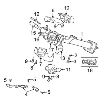 Dodge OE - Steering Column - Shroud, Switches & Levers (4WD)