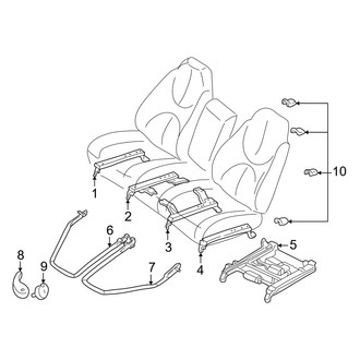 Dodge OE - Seats & Tracks - Tracks & Components (Split Bench Seat)