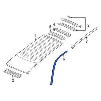 Dodge OE - Front Windshield Molding