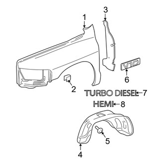 Dodge OE - Fender & Components (2500 / 3500)