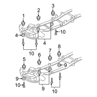 Dodge OE - Frame & Components (Body Mounting), (2500 4WD)