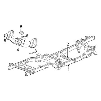 Dodge OE - Frame & Components (Frame & Crossmembers), (3500 Regular Cab / Quad Cab RWD)