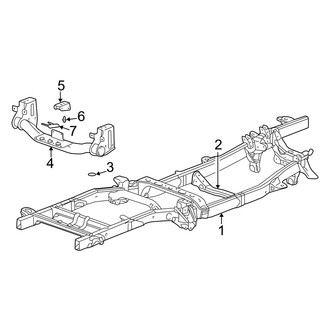 Dodge OE - Frame & Components (Frame & Crossmembers), (3500 Regular Cab / Quad Cab 4WD)