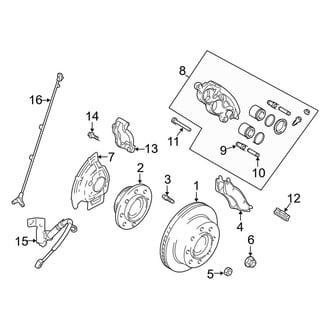Dodge OE - Front Suspension - Brake Components (4WD)