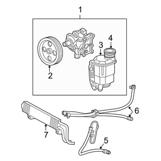 Dodge OE - Steering Gear & Linkage - Pump & Hoses (W/O Hydrobooster), (4WD 5.7L)
