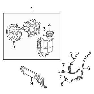 Dodge OE - Steering Gear & Linkage - Pump & Hoses (With Hydrobooster), (4WD 5.7L)
