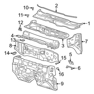 Dodge OE - Cab - Cowl (Regular Cab), (2500 / 3500 Regular Cab)