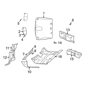 Dodge OE - Cab - Interior Trim (Regular Cab), (2500 / 3500 Regular Cab)